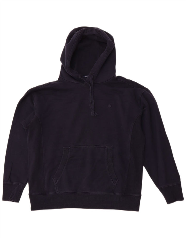 GANT Herre Relaxed Fit Hoodie Jumper XL Marineblå Bomuld