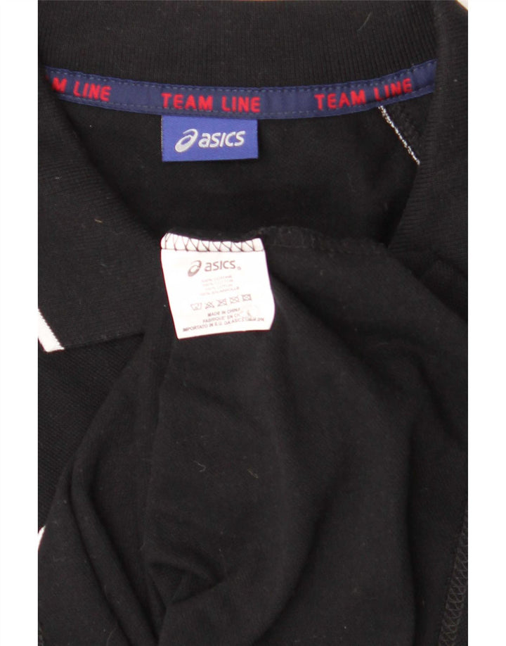 Asics herre poloshirt XL sort bomuld