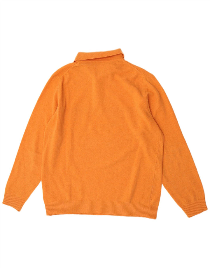 Sergio Tacchini Herre Polo Neck Jumper Sweater XL Orange Uld