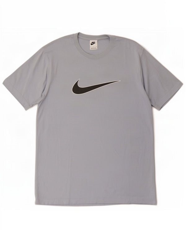 Nike grafisk t-shirt top til mænd, stor blå bomuld