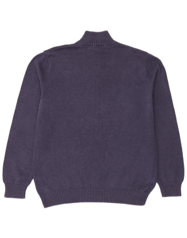 Crew tøj Herre lynlås-hals sweater XL marineblå bomuld
