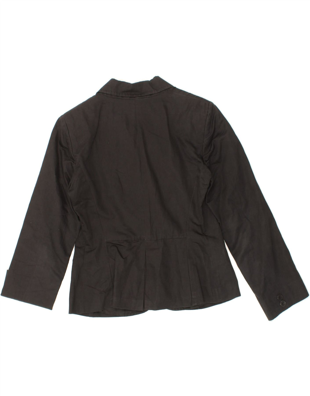 GAS Womens Crop 1 Button Blazer Jacket UK 12 Medium Black Cotton Vintage Gas and Second-Hand Gas from Messina Hembry 