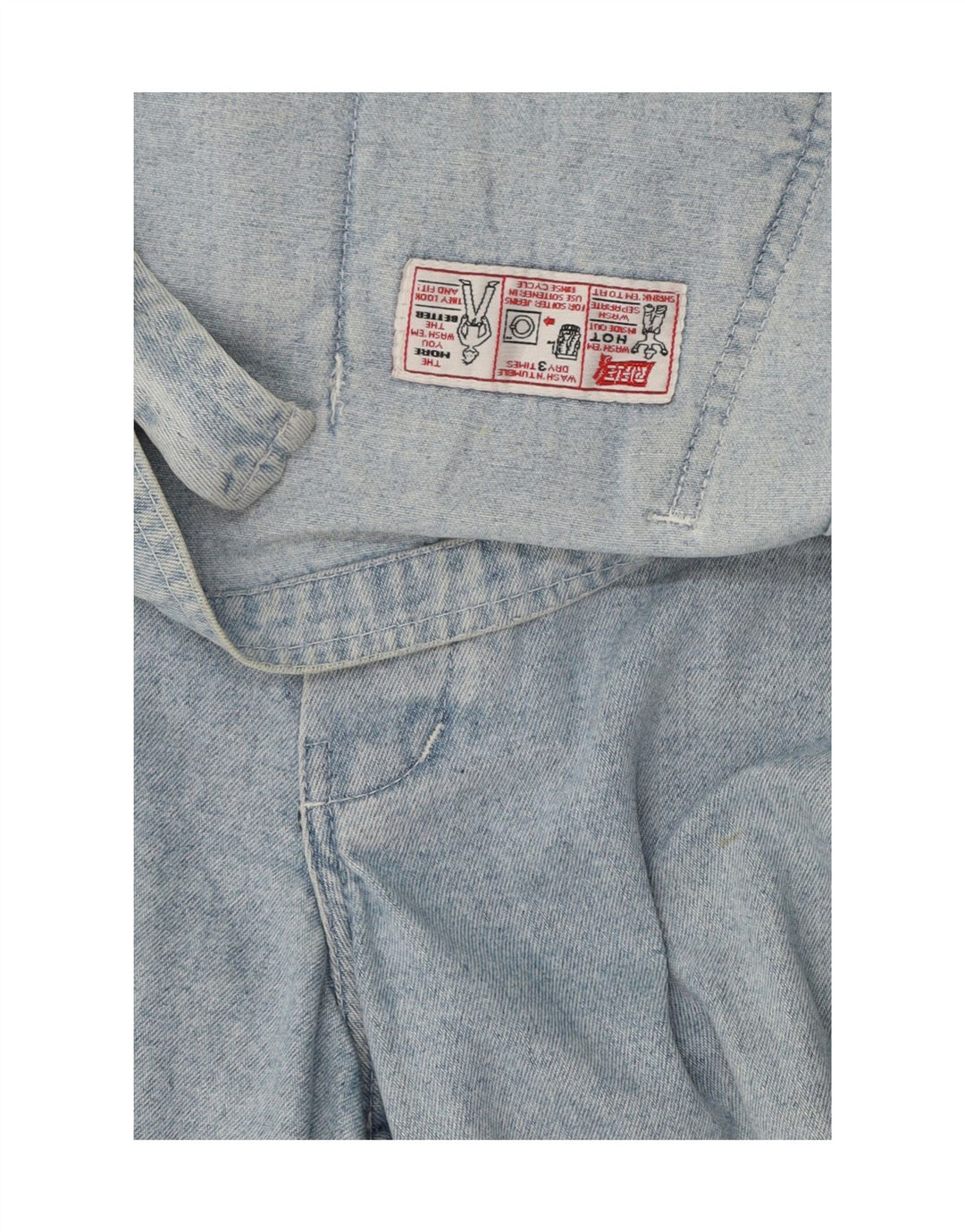 Rifle Dame Dungarees Denim Shorts W36 XL Blå