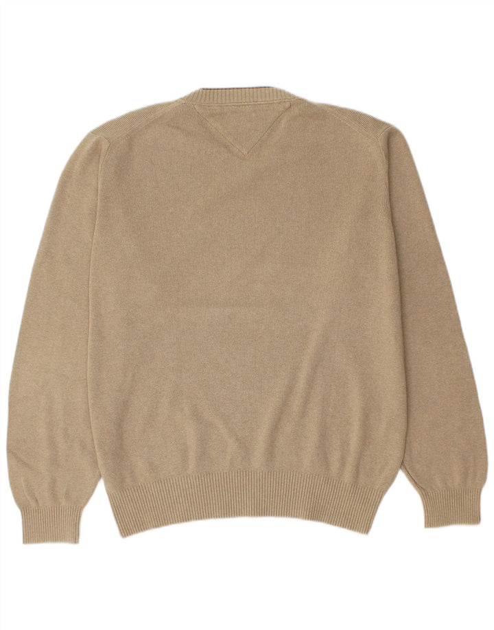 Tommy Hilfiger Herre V-hals sweater Medium Beige Bomuld
