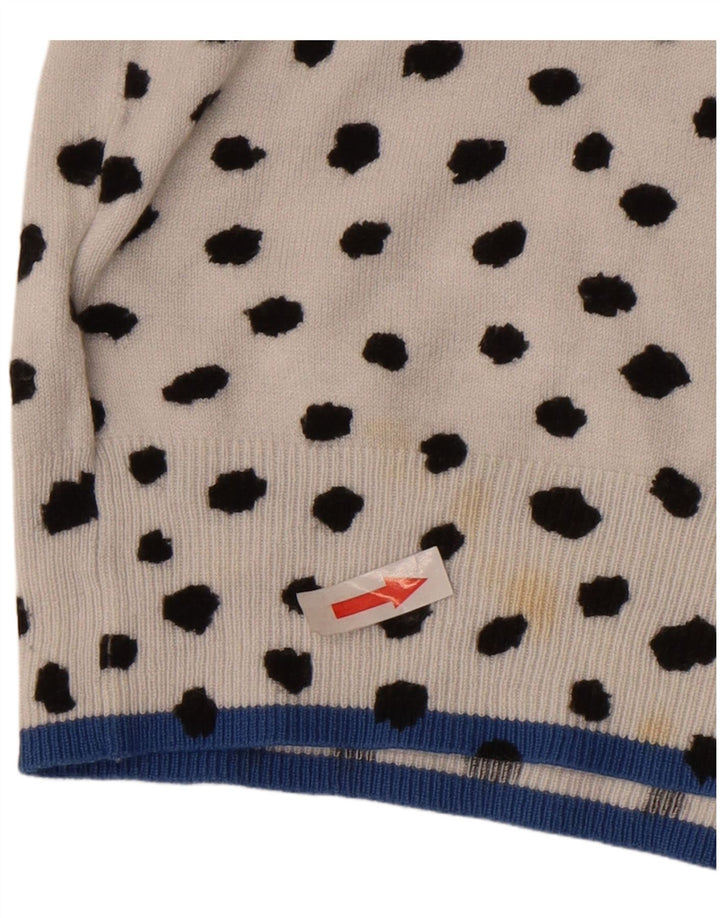 Marks & Spencer Dame Cardigan Sweater UK 10 Small White Spotted Viscose