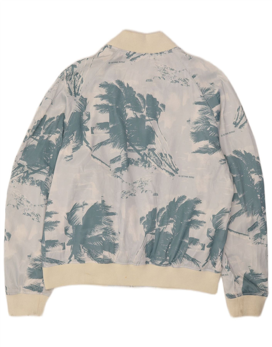 G-Star Herre Graphic Bomber Jacket UK 44 2XL Blue Floral Polyester