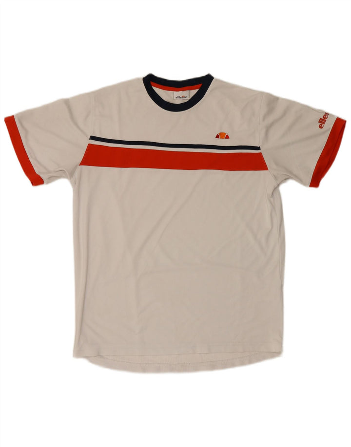Ellesse Herre T-Shirt Top Medium White Colourblock Polyester