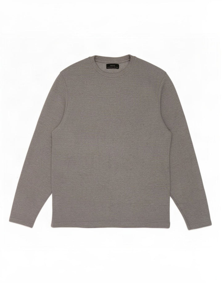 Zara Herre Top Langærmet Mellemgrå Polyester