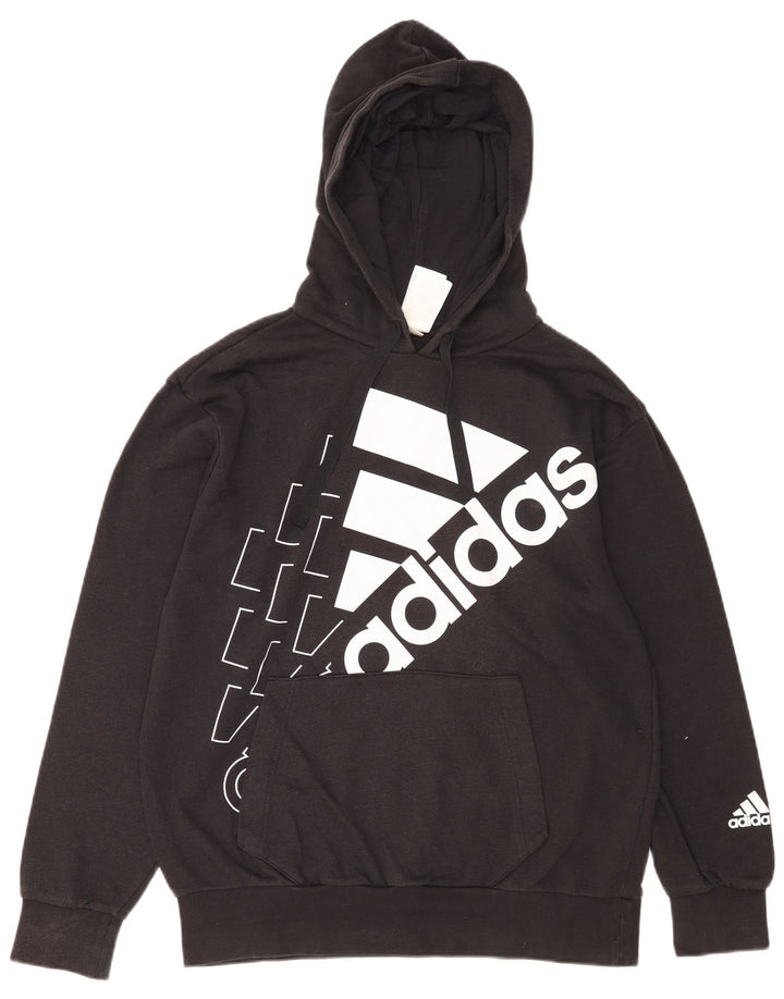 Adidas Grafisk hættetrøje til mænd mellem sort bomuld