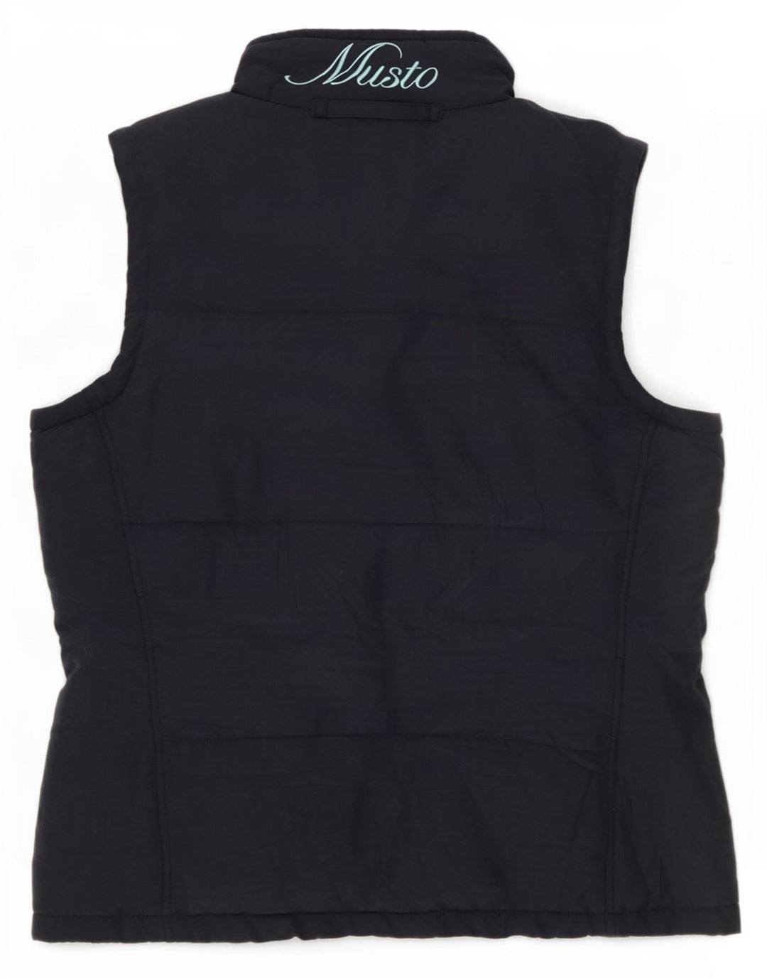Musto Womens Polstret Gilet UK 14 Large Navy Blue Polyester