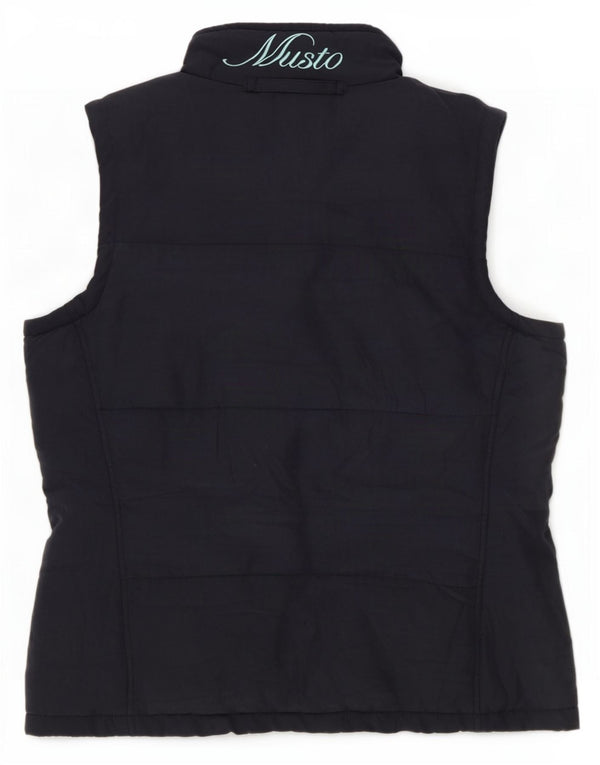 Musto Womens Padded Gilet UK 14 Large Navy Blue Polyester