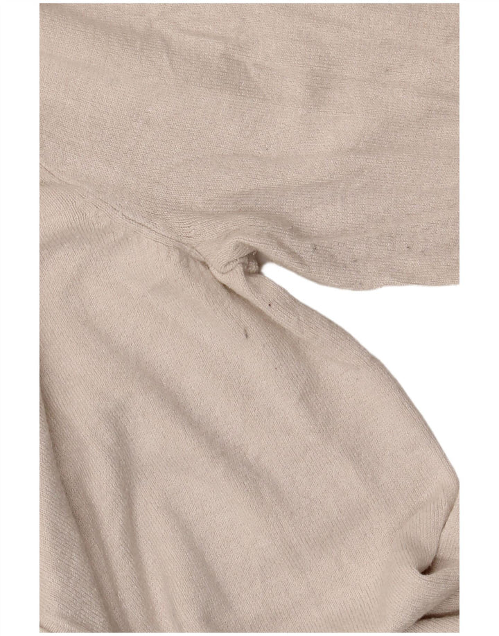 Marks & Spencer Womens Crop Cardigan Sweater UK 10 Small Off White Viscose