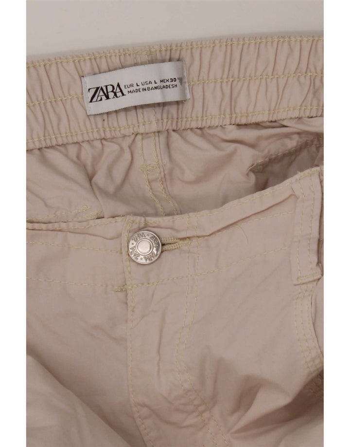 Zara Dame Cargo Bukser Large W30 L30 Grå