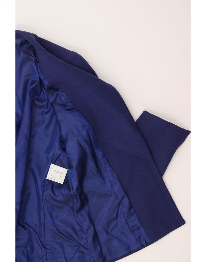 RENATO BALESTRA Womens 1 Button Blazer Jacket IT 42 Medium Navy Blue Wool Vintage Renato Balestra and Second-Hand Renato Balestra from Messina Hembry 