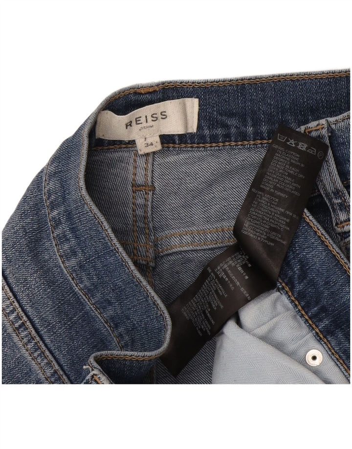 Reiss Straight Jeans til mænd W34 L28 blå bomuld