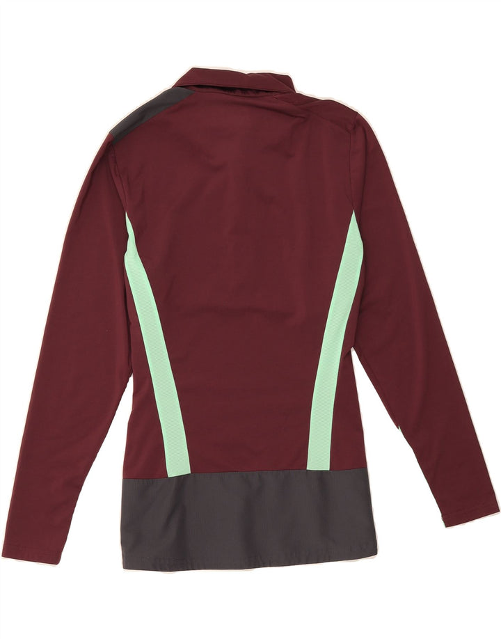 PUMA Womens Zip Neck Pullover Tracksuit Top UK 18 XL Burgundy Colourblock Vintage Puma and Second-Hand Puma from Messina Hembry 