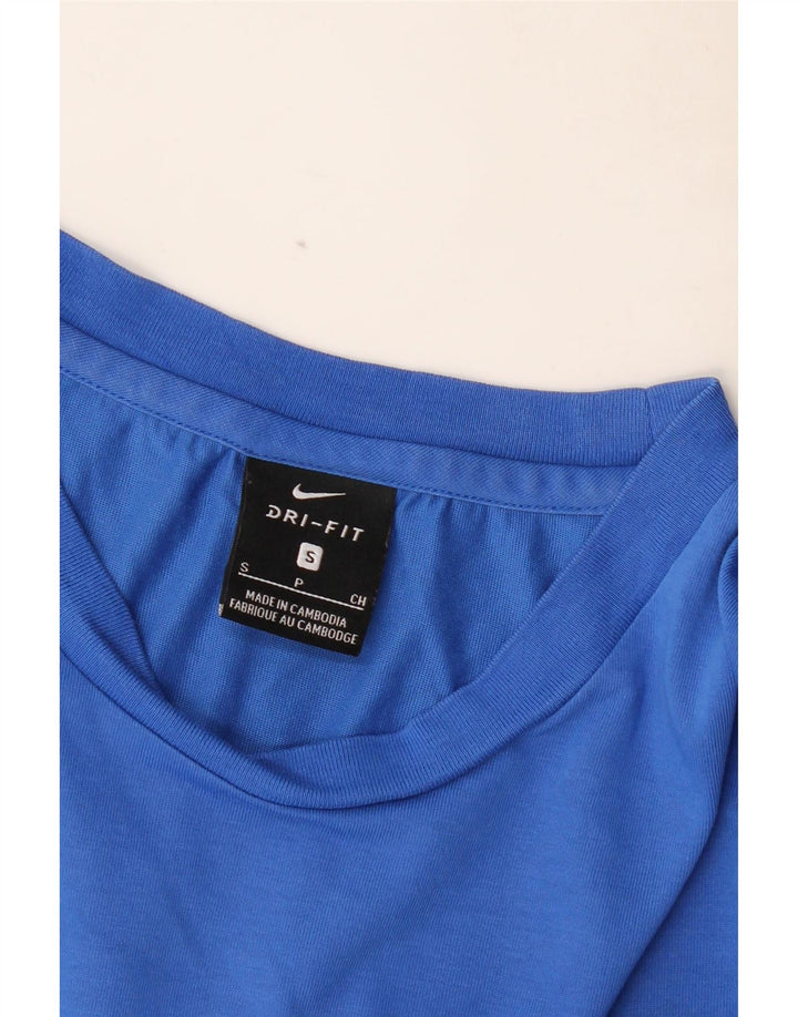 NIKE Herre Dri Fit T-Shirt Top Lille Blå