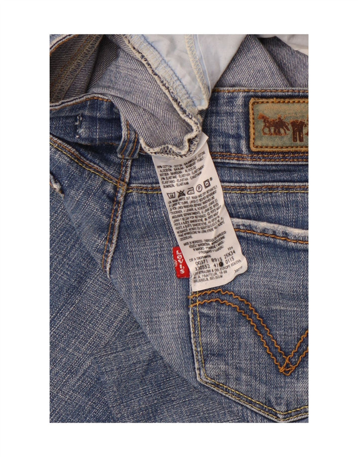 LEVI'S Dame 571 Slim Jeans W29 L28 Blå Bomuld
