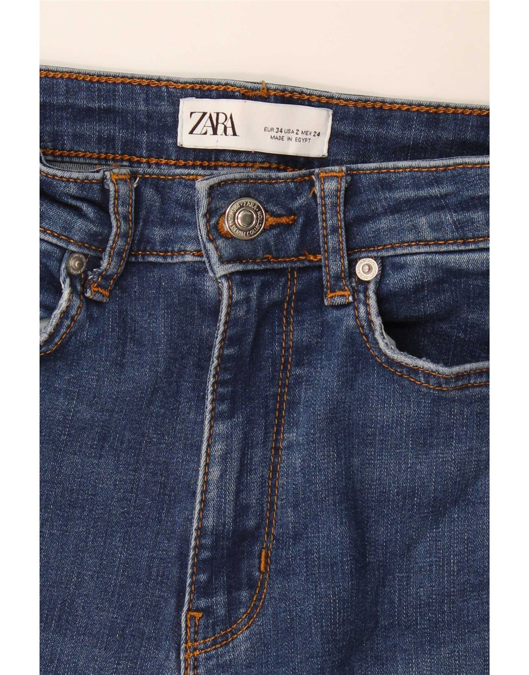 Zara Dame Flared Jeans EU 34 2XS W24 L32 Blå