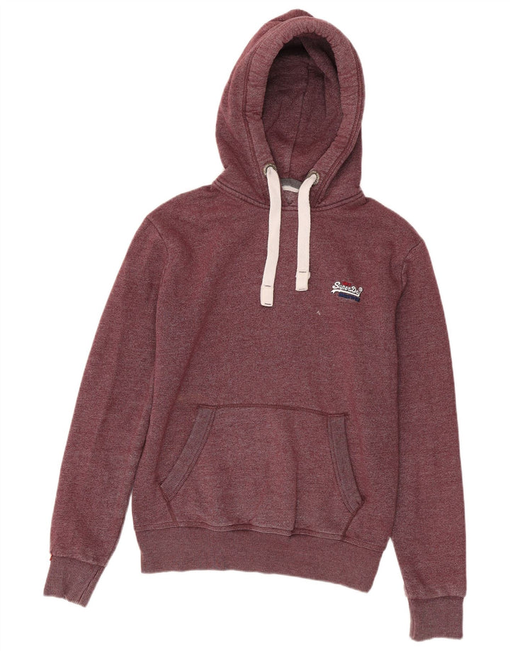 SUPERDRY Hættetrøje til mænd Medium Bourgogne bomuld