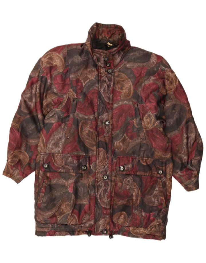 VINTAGE Windbreaker frakke til kvinder EU 36/38 Lille flerfarvet Paisley