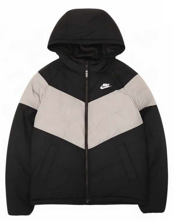 Nike Polstret hættejakke til drenge 13-14 år XL Sort Colourblock Polyester