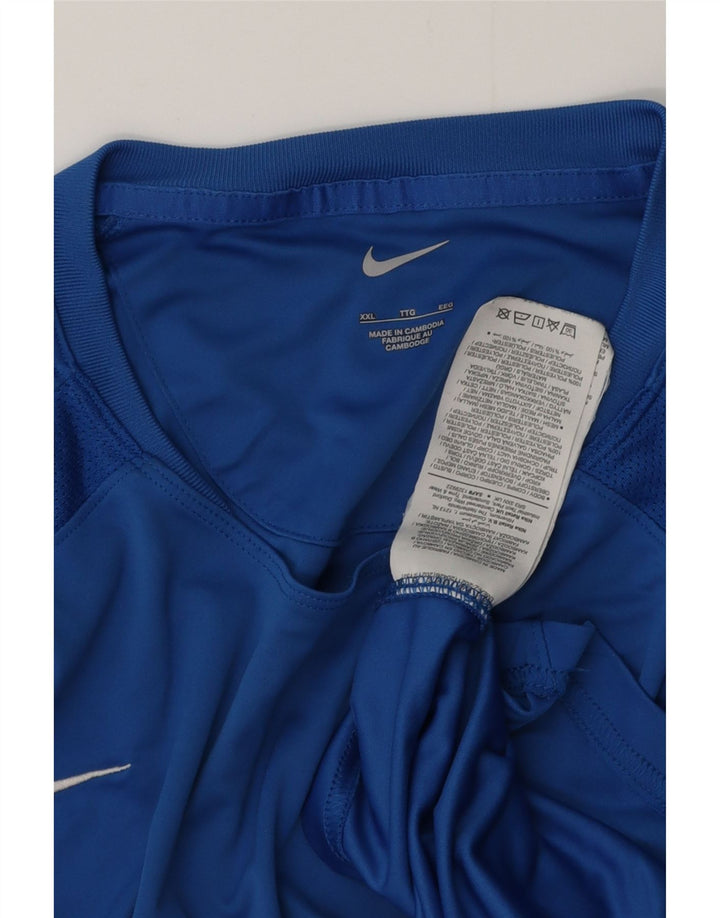 NIKE T-shirt top til mænd 2XL blå polyester
