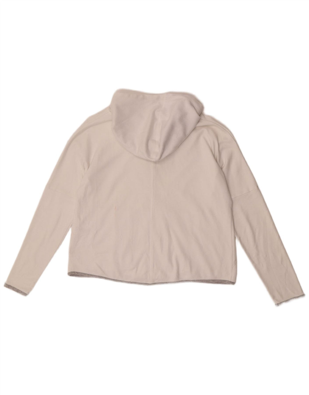 Ellesse Dame Grafisk Hættetrøje Sweater UK 14 Medium Hvid Bomuld