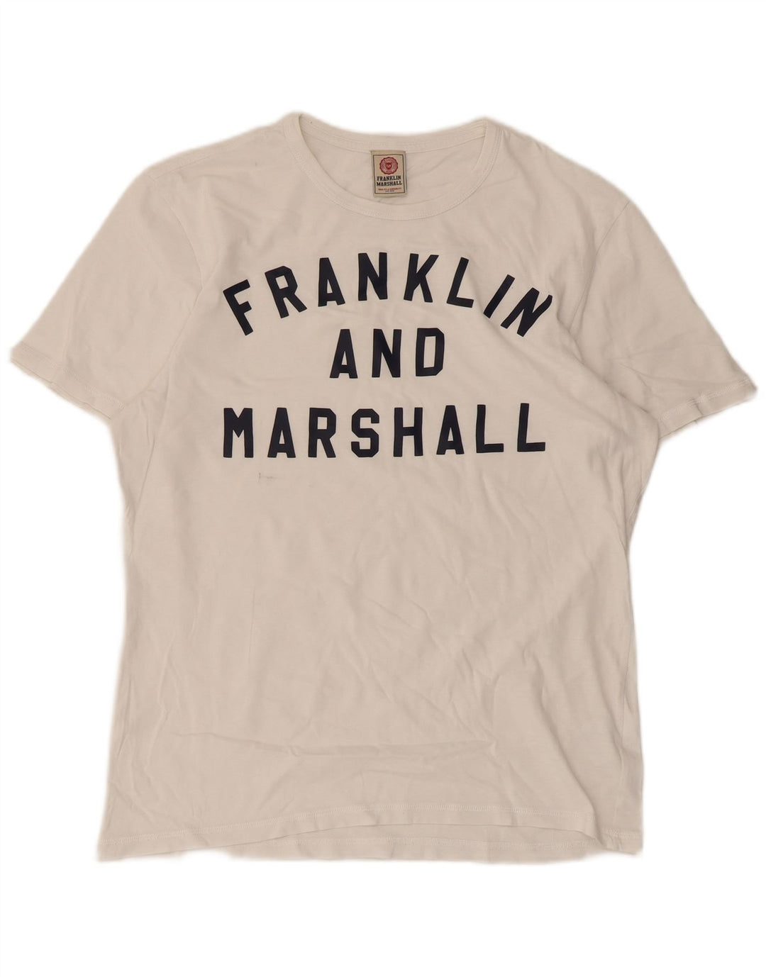 Franklin & Marshall Herre grafisk T-shirt top mellem hvid bomuld