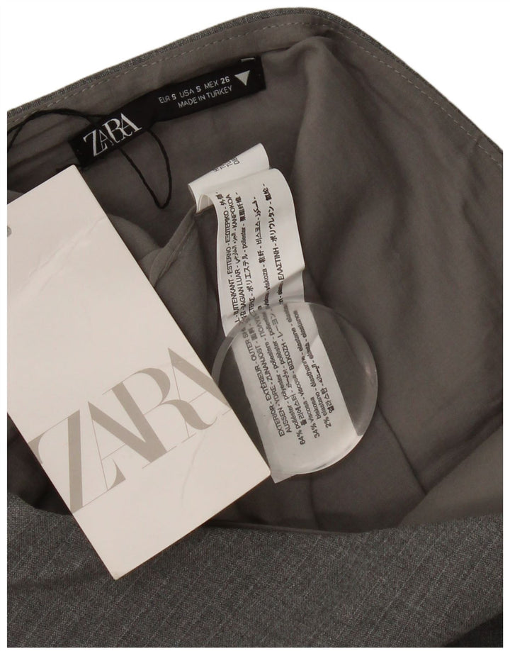 Zara Womens Crop Halter Top UK 8 Small Grå Polyester