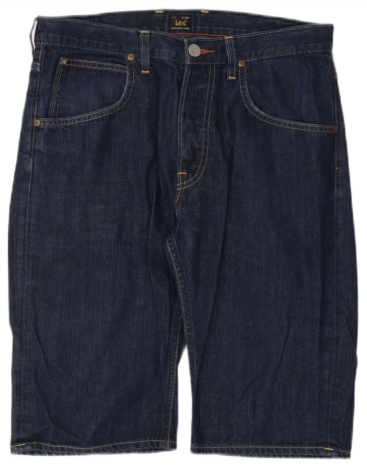 Lee Herre 5-lommers korte denimshorts W32 Mellem marineblå bomuld