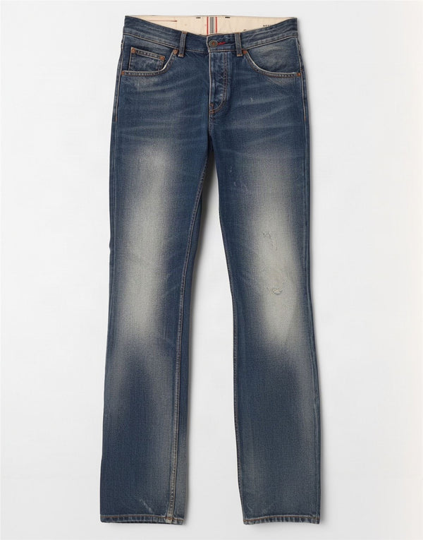 Tommy Hilfiger Herre Mercer Distressed Straight Jeans W30 L34 Blå Bomuld