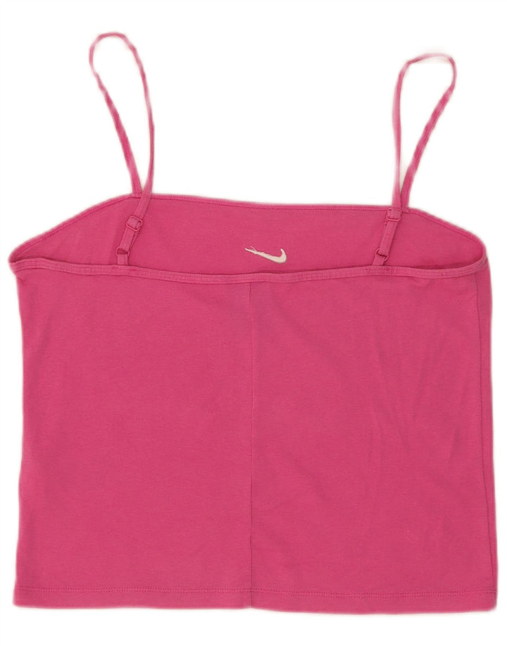 Nike Dame Cami Top UK 14 Large Pink Bomuld