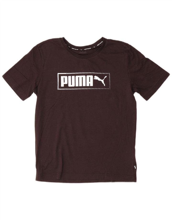 Puma Herre grafisk T-shirt top lille sort bomuld