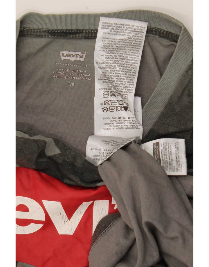 Levi's Herre grafisk T-shirt Top Stor flerfarvet Camouflage Bomuld