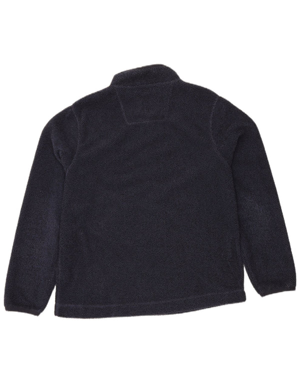Weird Fish Herre Zip Neck Sweatshirt Jumper Large Navy Blue Polyester