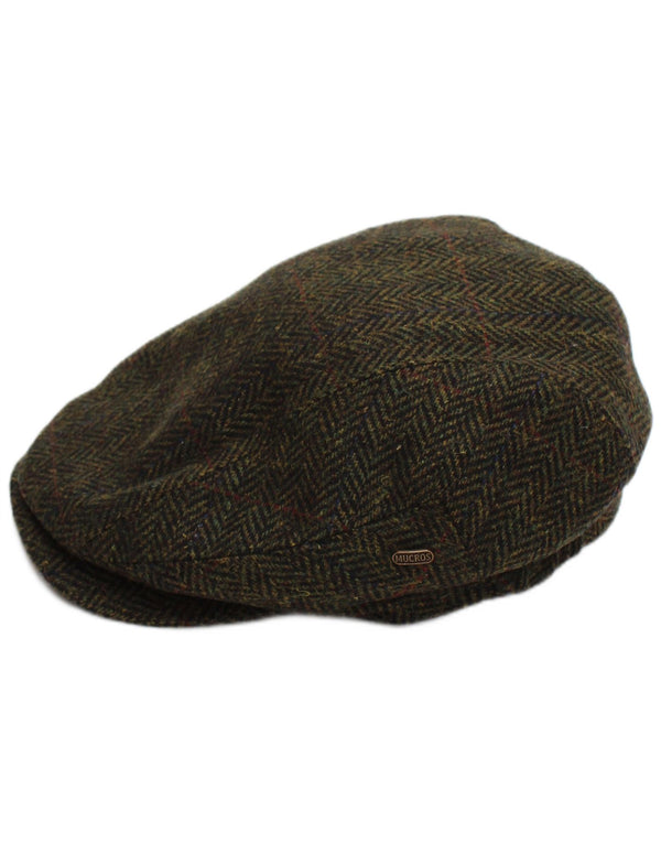 Mucros Weavers Herre Flad Cap Medium Khaki Sildebensuld Classic