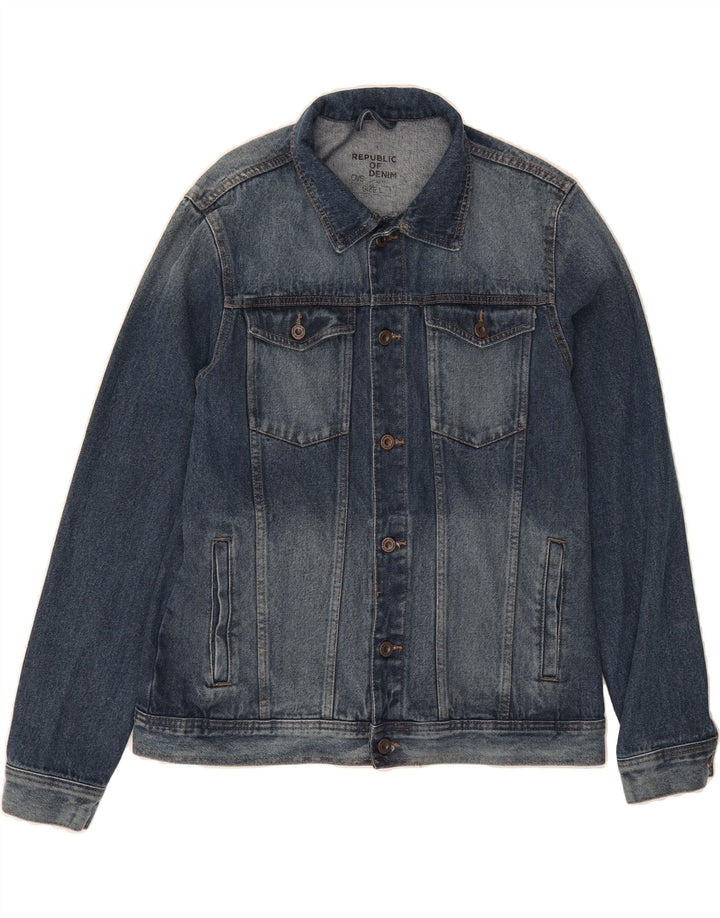 OVS Mens Denim Jacket UK 40 Large Blue Cotton Vintage OVS and Second-Hand OVS from Messina Hembry 