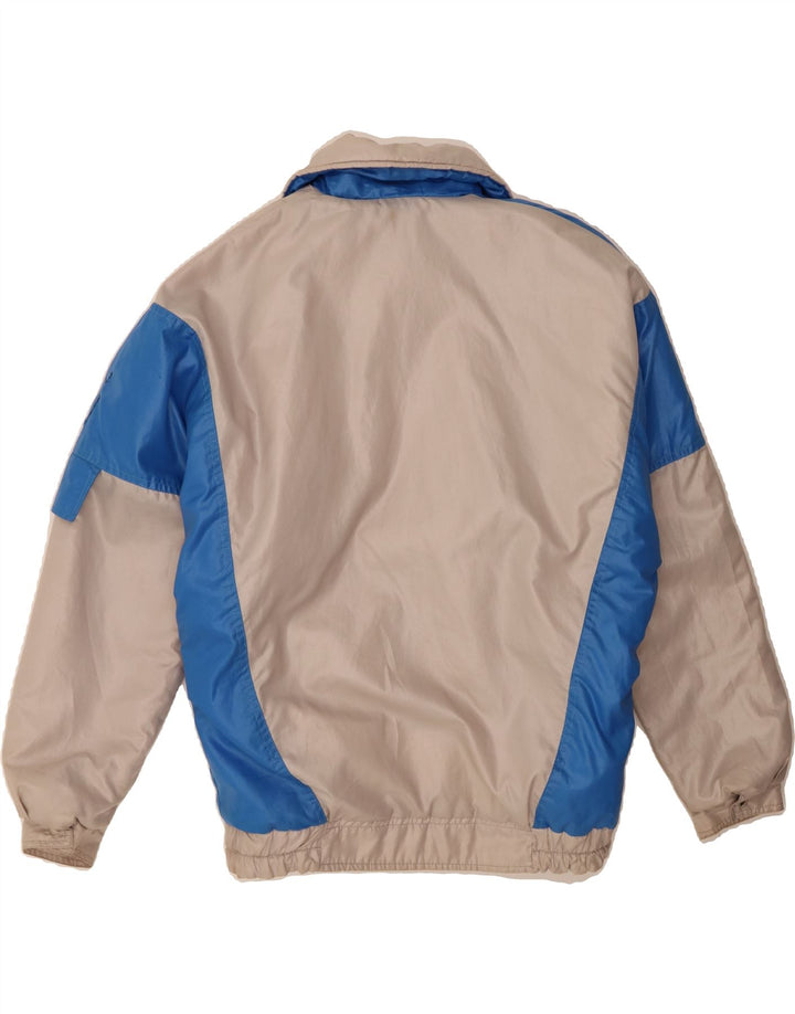 VINTAGE Mens Bomber Jacket UK 42 XL Grey Colourblock Vintage Vintage and Second-Hand Vintage from Messina Hembry 