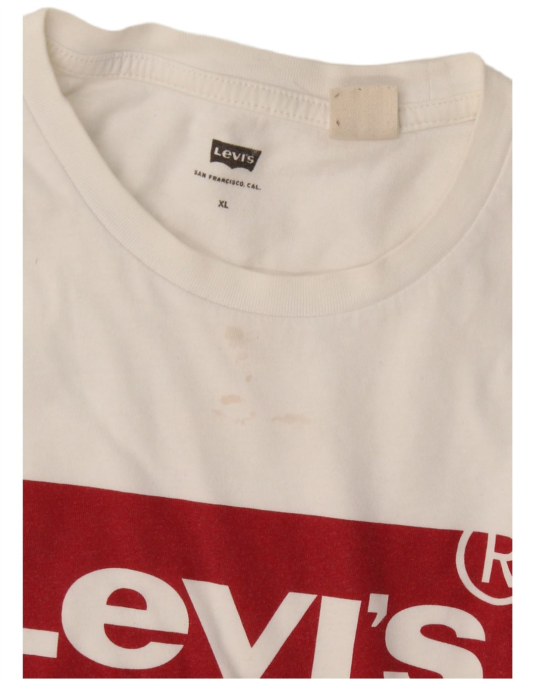 Levi's Herre grafisk T-shirt Top XL Hvid