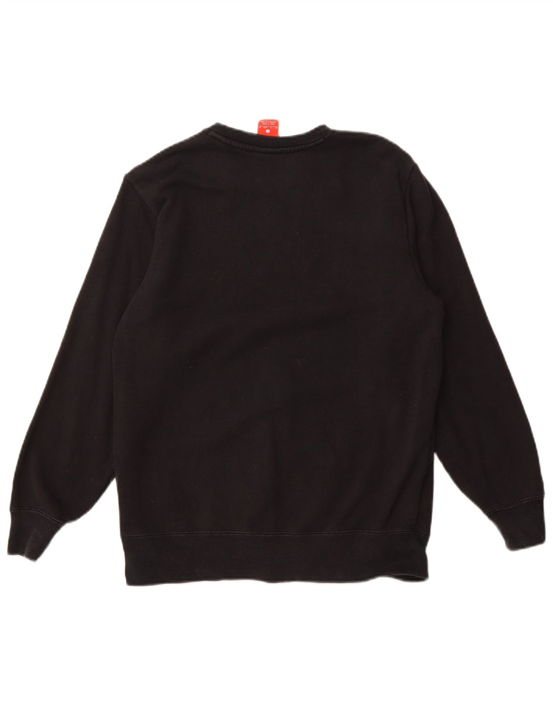 NIKE grafisk oversize sweatshirttrøje til kvinder UK 6 XS sort bomuld