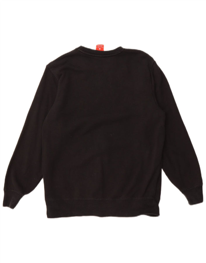 NIKE grafisk oversize sweatshirttrøje til kvinder UK 6 XS sort bomuld