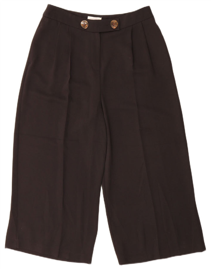 Topshop Dame Pegged Capri Bukser UK 12 Medium W30 L21 Sort Polyester