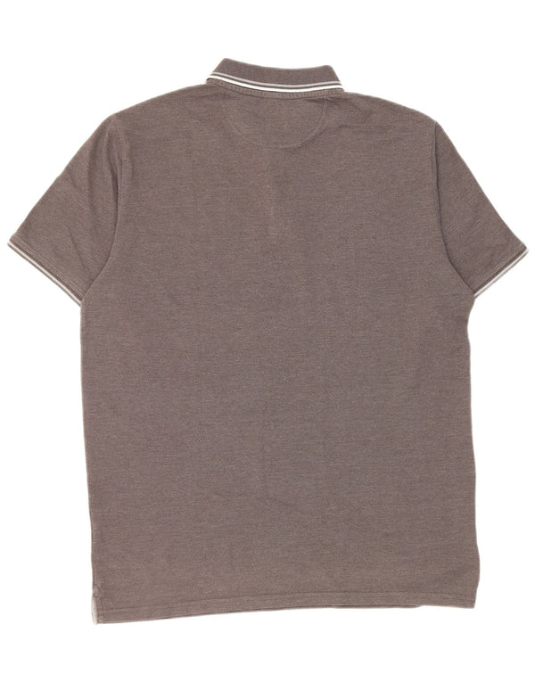 Champion herre poloshirt XL grå bomuld