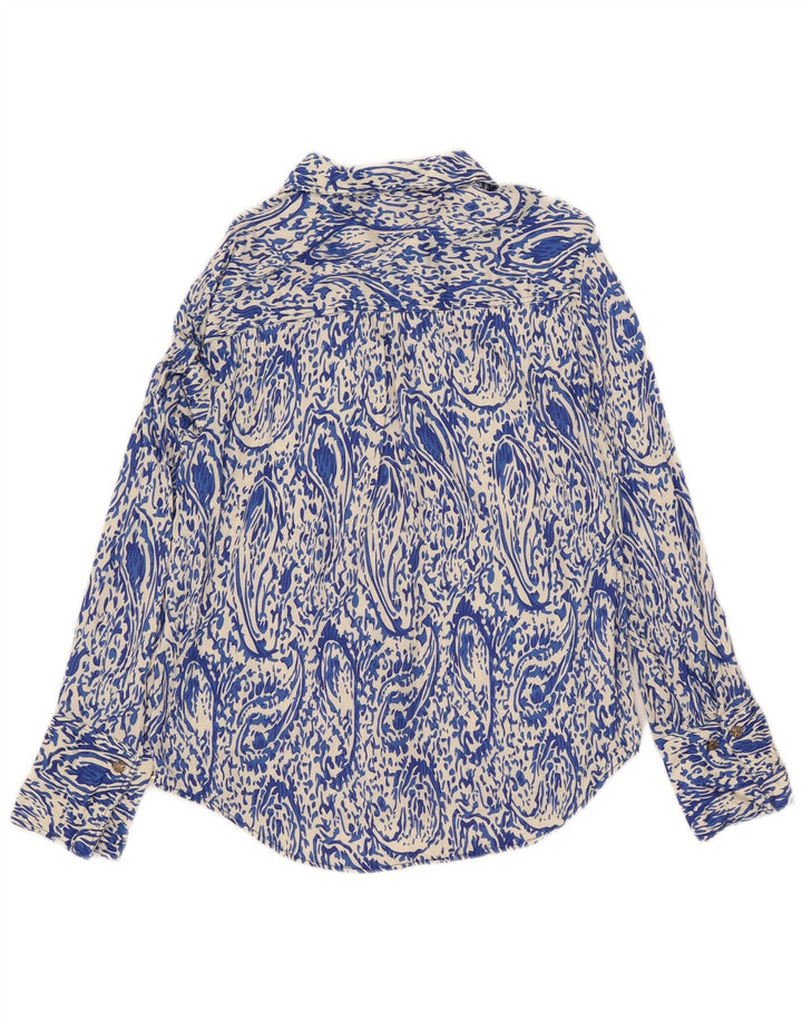 Zara Dameskjorte UK 14 Medium Blue Paisley