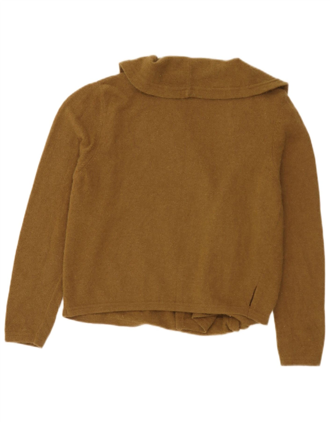 Benetton Womens Front Tie Cardigan Sweater IT 46 Stor brun uld