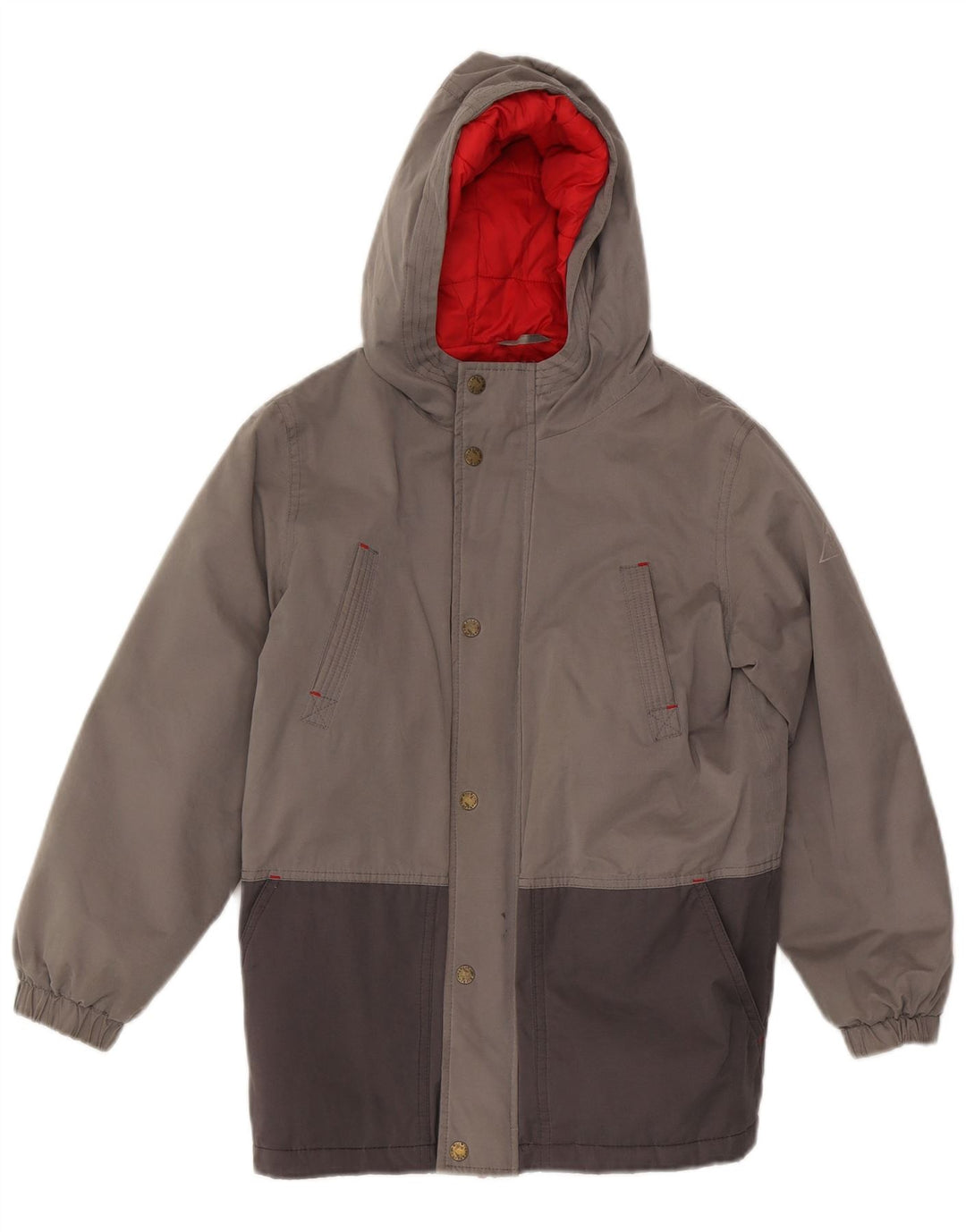 Fat Face drenge hættepolstret jakke 11-12 år Grå Colourblock Polyester