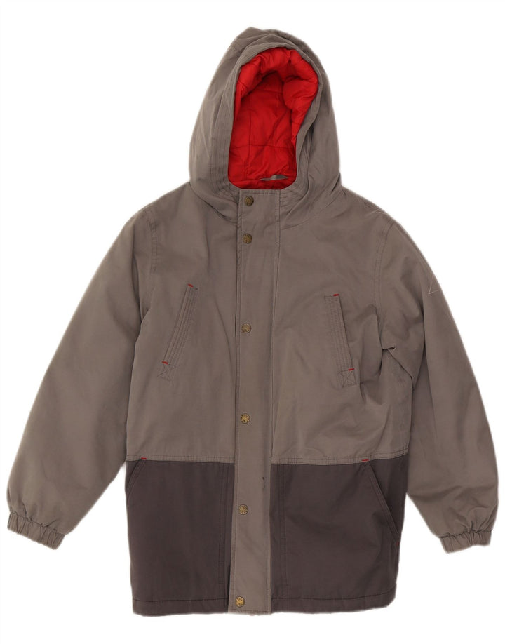 Fat Face drenge hættepolstret jakke 11-12 år Grå Colourblock Polyester