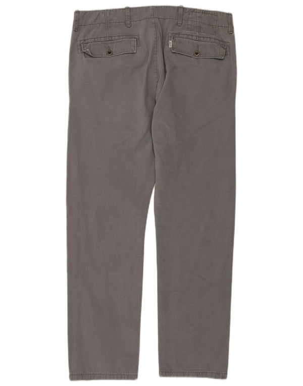 LEVI'S Lige Chinobukser til mænd W33 L30 Grå bomuld