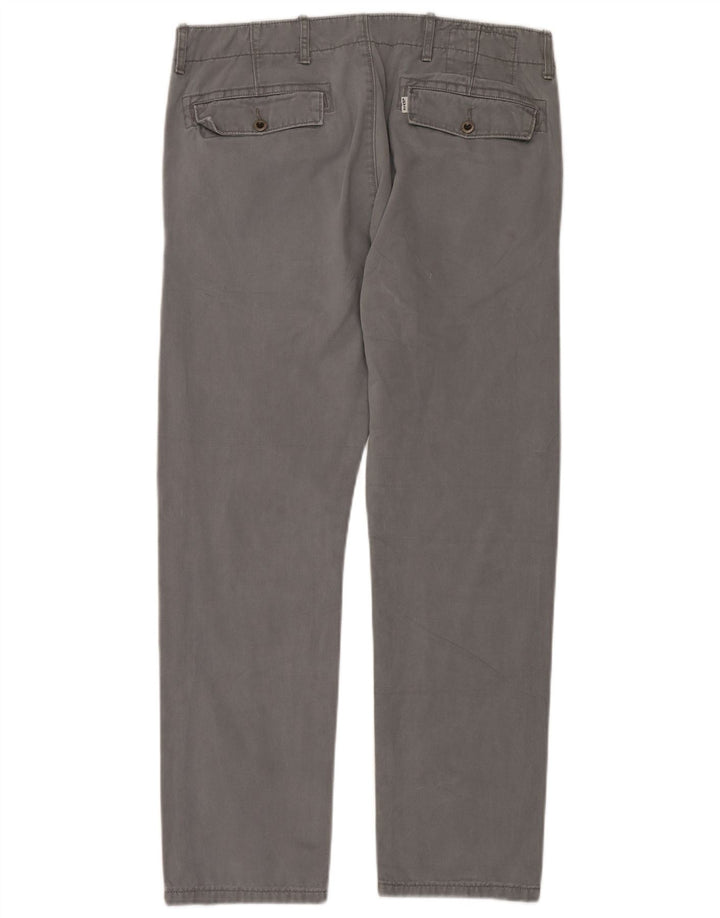 LEVI'S Lige Chinobukser til mænd W33 L30 Grå bomuld